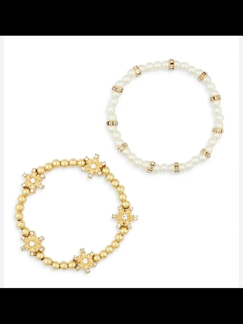 Baublebar Snowflake and Pearl Bracelet